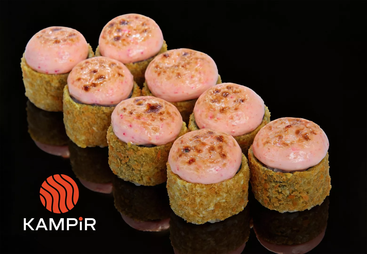 Заказать Кранч ролл с гребешком и крабом на Камчатке